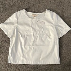 NWT Anthro/Porridge faux leather top